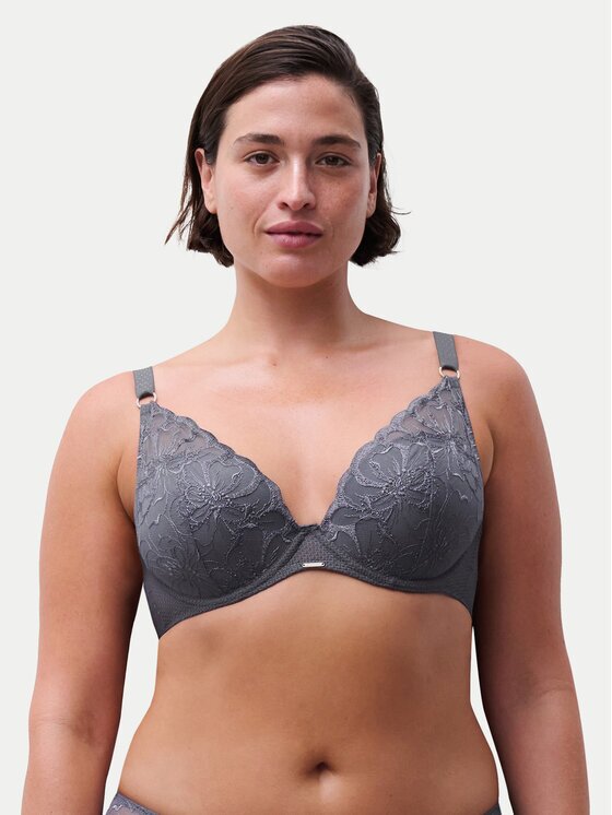 Chantelle Сутиен с банели Fleurs C12M20 Сив
