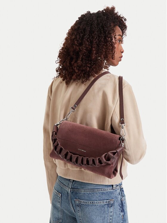 Coccinelle Дамска чанта P6P Boheme Suede Bimaterial E1 P6P 12 01 01 Бордо