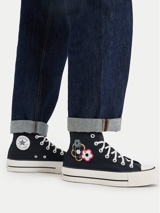 Converse Кецове Chuck Taylor All Star Lift Platform Floral Patchwork A15534C