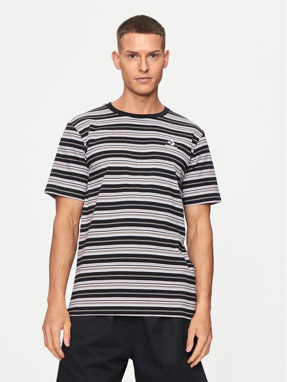 Converse Тишърт M Loose Fit Striped Tee 10027159-A01 Loose Fit