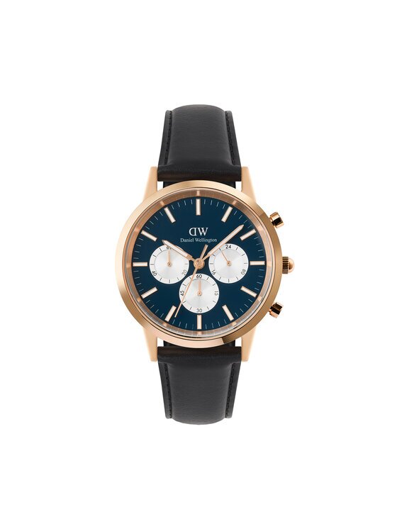 Daniel Wellington Часовник Iconic Chronograph St Mawes Arctic Panda DW00100877 Черен