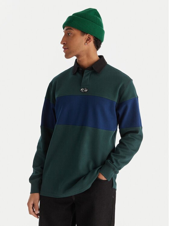 DC Shoes Тениска с яка и копчета Second Half EDYKT03536 Regular Fit