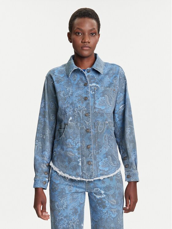 Desigual дънкова риза Pasleyblue 25WWEW68 Loose Fit