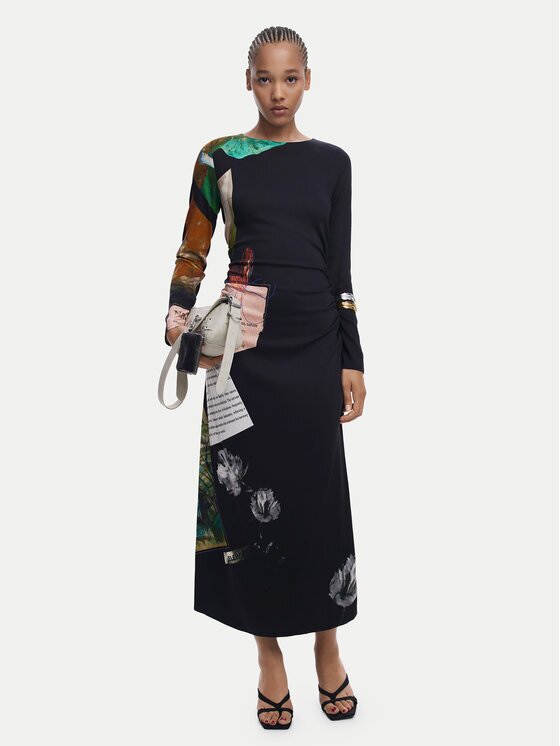 Desigual Ежедневна рокля Fiona 25WWVW08 Slim Fit