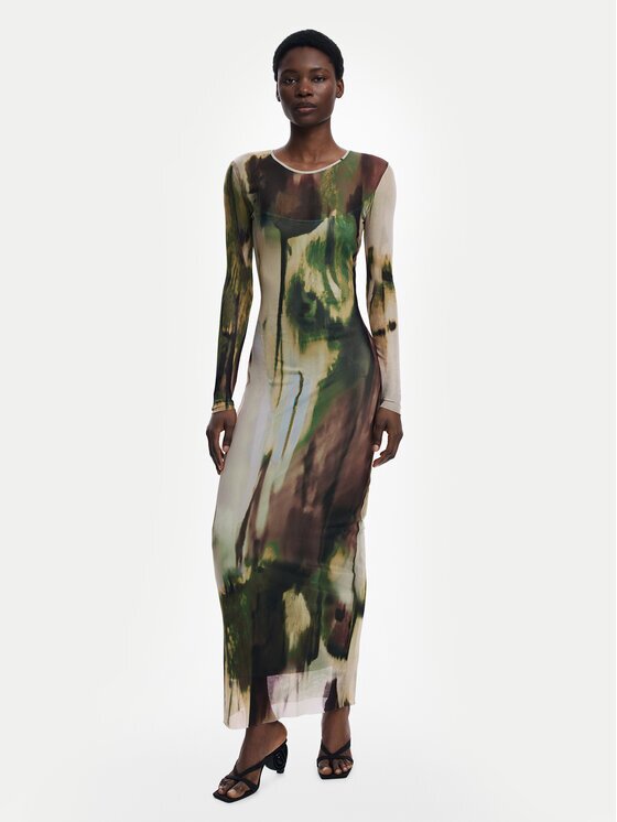 Desigual Ежедневна рокля Godiva 25WWVK41 Slim Fit