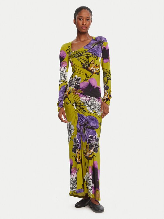Desigual Ежедневна рокля Neckline Lacroix 25WWVK37 Slim Fit
