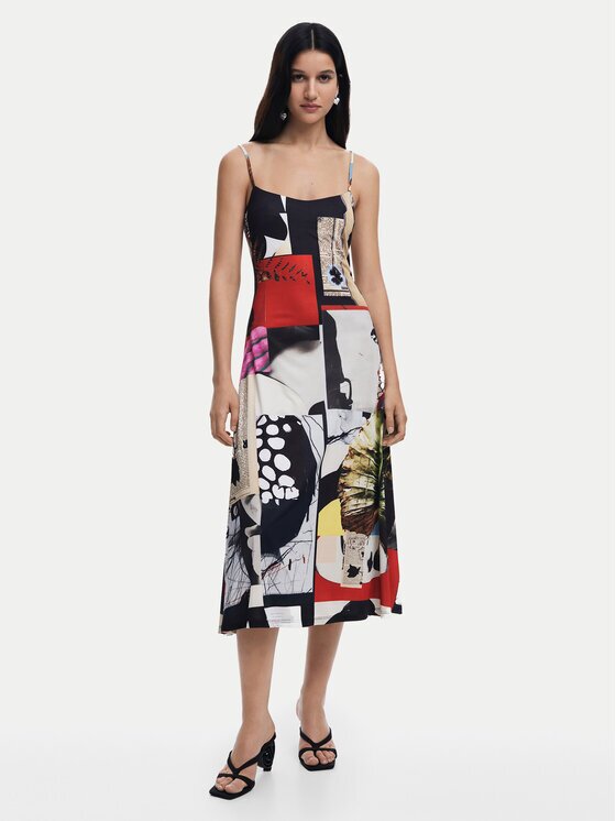 Desigual Ежедневна рокля Newspaper Coll 25SWVK40 Regular Fit