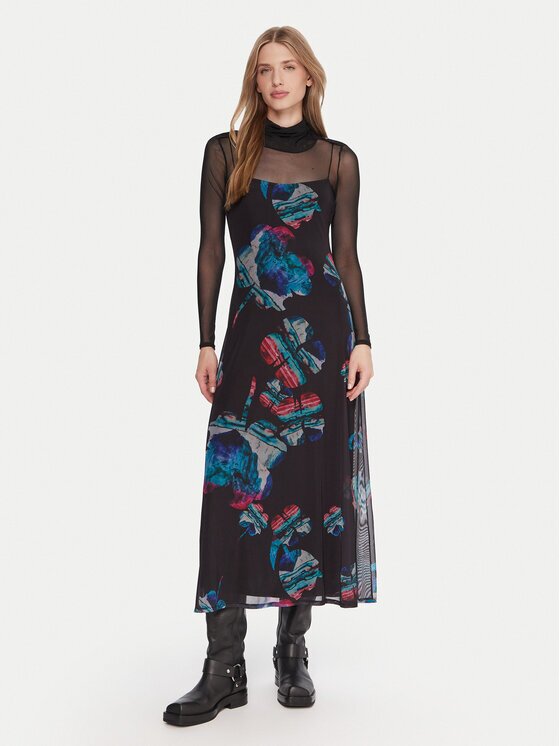 Desigual Ежедневна рокля Watercolor Lacroix 25WWVK03 Regular Fit