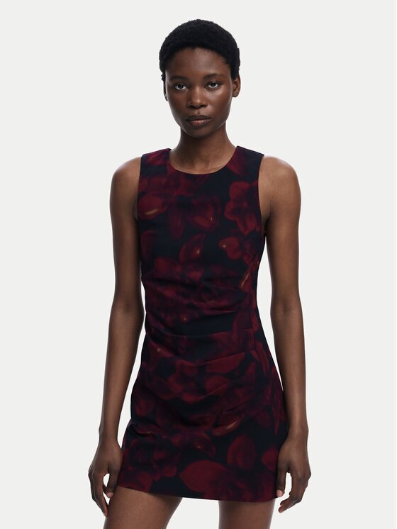 Desigual Коктейлна рокля Petofrunce 25WWVW20 Slim Fit