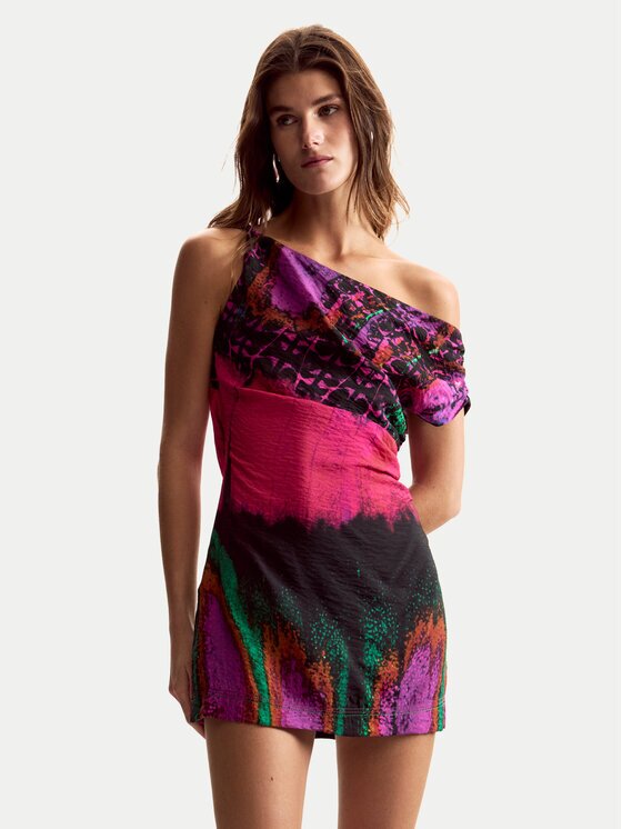 Desigual Лятна рокля Beattl Lacroix 26SWVW59 Regular Fit