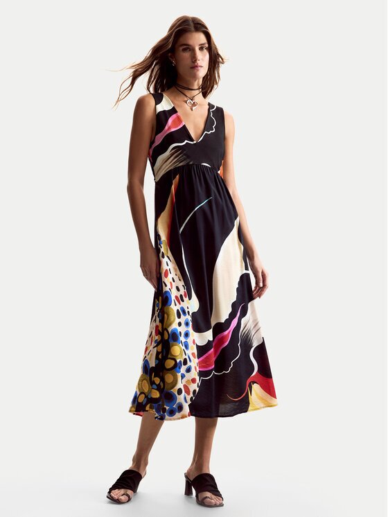 Desigual Лятна рокля Japan Opart Lacroix 26SWVW60 Regular Fit