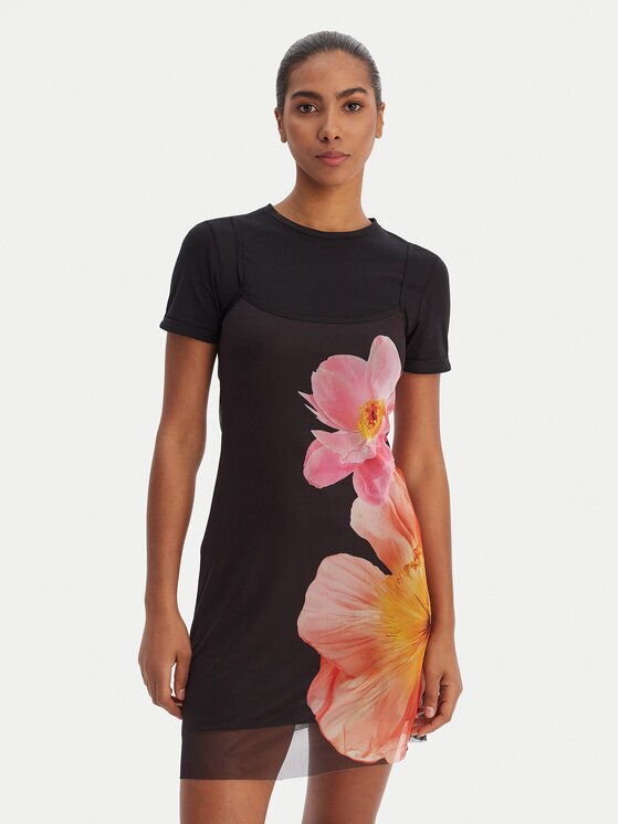 Desigual Плетена рокля 26SWVK20 Slim Fit