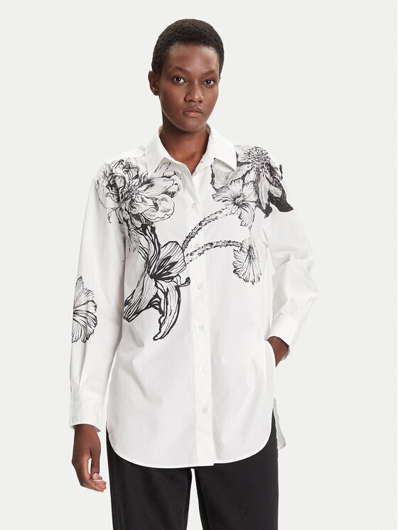 Desigual Риза Byn Lacroix 25WWCW07 Loose Fit