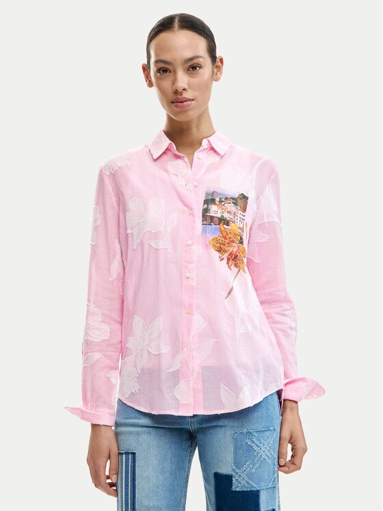Desigual Риза Cam Pinkjack 26SWCW12 Regular Fit
