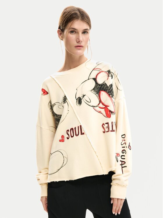Desigual Суитшърт Muak Mickey 26SWSK17 Relaxed Fit