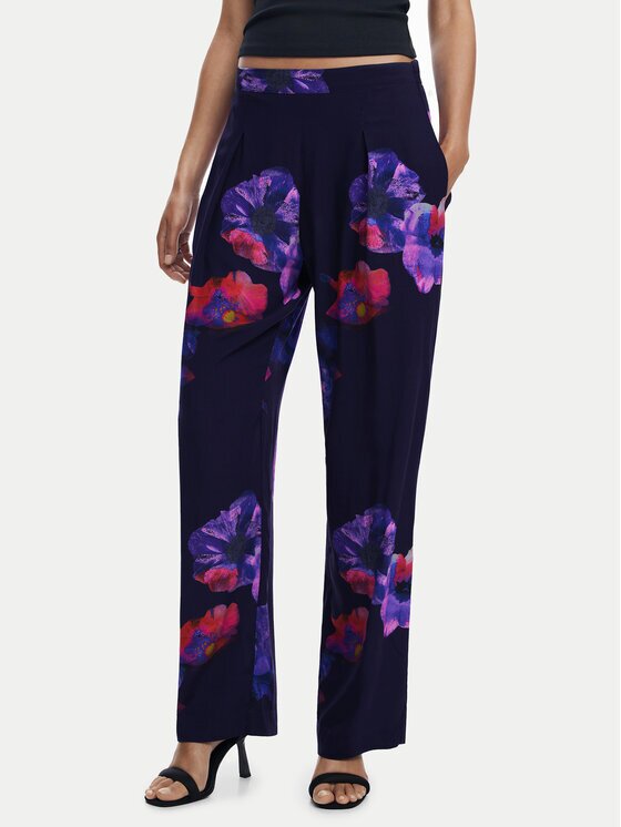 Desigual Текстилни панталони 25SWPWX5 Relaxed Fit