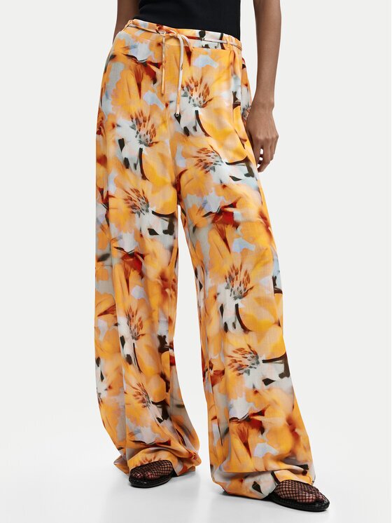 Desigual Текстилни панталони Pant Preston 26SWPW38 Relaxed Fit