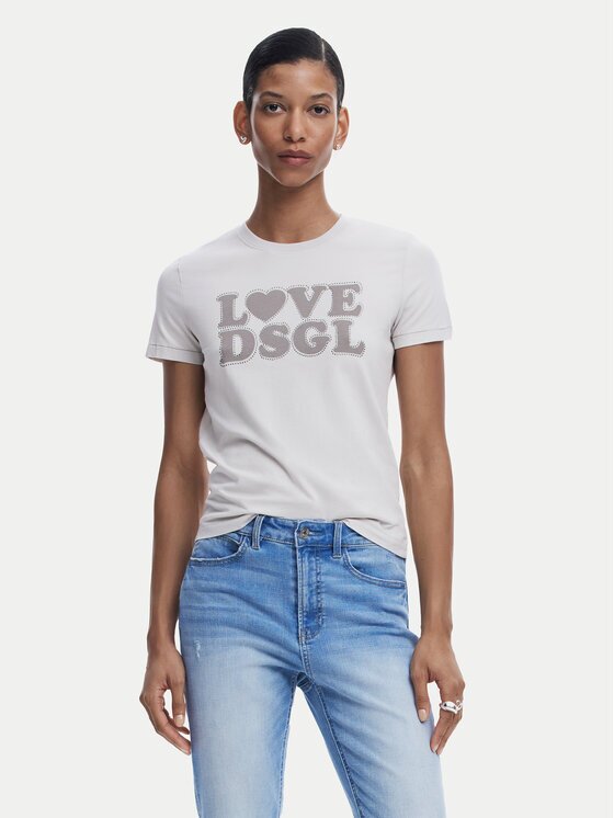 Desigual Тишърт Love Dsgl 25SWTK10 Regular Fit