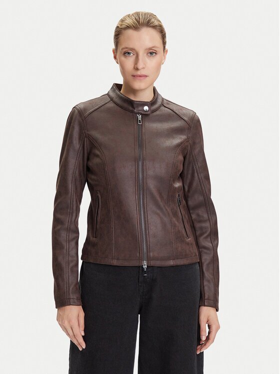 Desigual Яке от имитация на кожа Basic 25WWEW43 Regular Fit