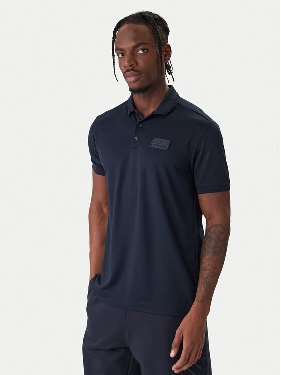 EA7 Emporio Armani Тениска с яка и копчета 7M001359 AF13862 UC001 Slim Fit