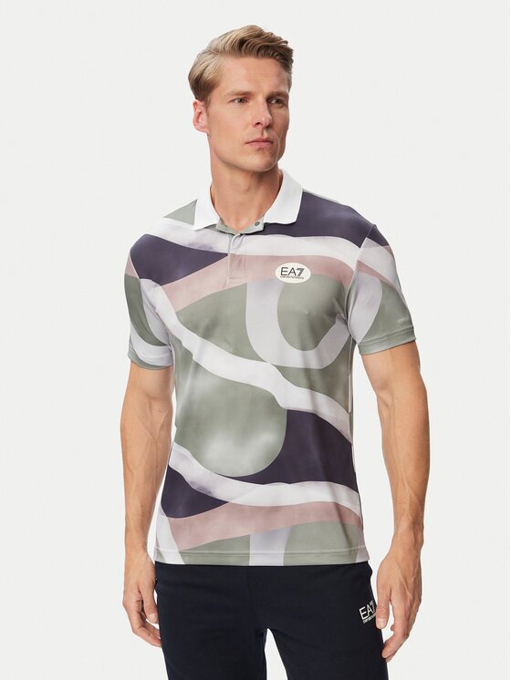 EA7 Emporio Armani Тениска с яка и копчета 7M001532 AF22175 F7077 Regular Fit