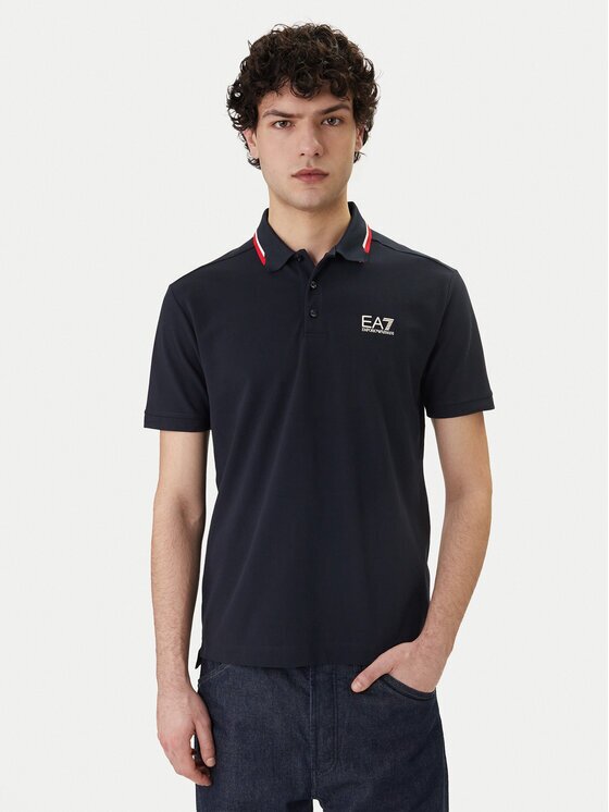 EA7 Emporio Armani Тениска с яка и копчета 7M001604 AF13511 UB102 Regular Fit