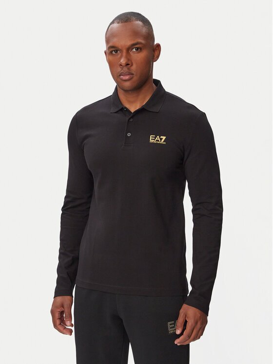 EA7 Emporio Armani Тениска с яка и копчета 8NPF17 PJVUZ 1200 Regular Fit