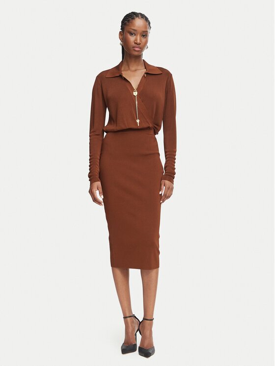 Elisabetta Franchi Коктейлна рокля AM-19S-66E2-V500 Slim Fit