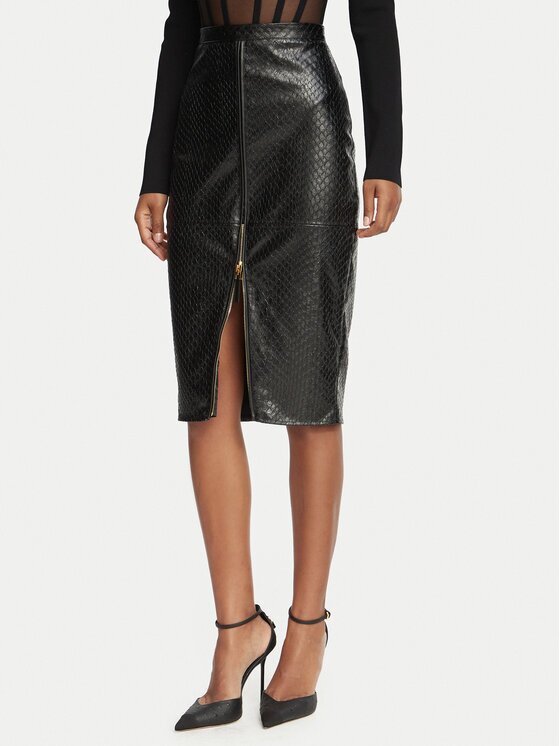 Elisabetta Franchi Пола от имитация на кожа GO-244-67E2-V440 Fitted Fit