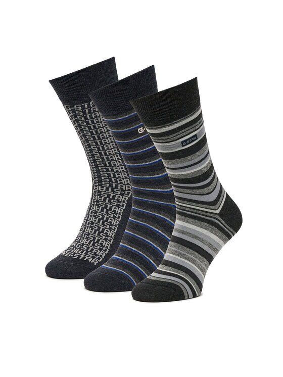 G-Star Дълги чорапи AS__W_047_SS25 (3-PACK) Черен