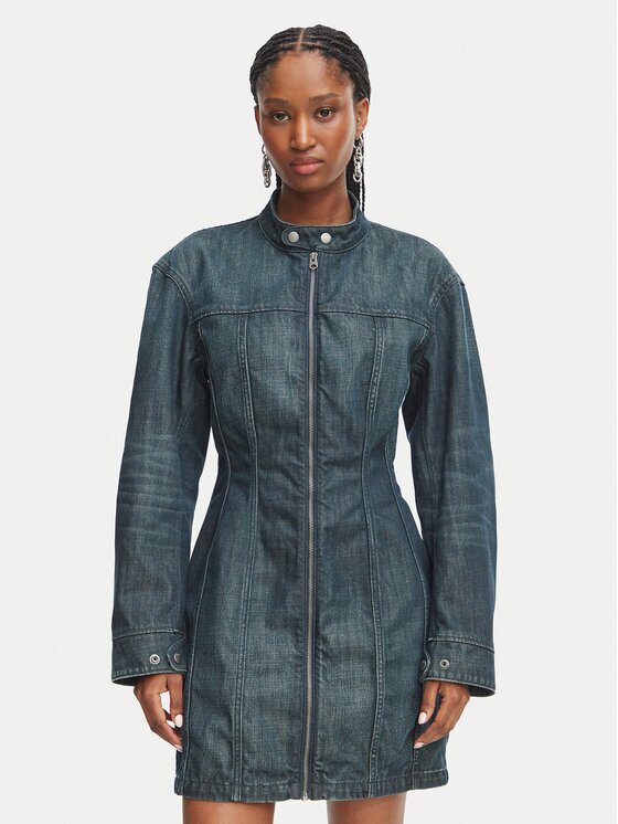 G-Star Дънкова рокля Hourglass D29963-E358 Regular Fit