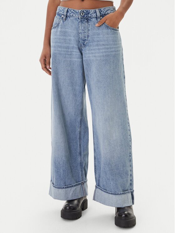 G-Star Raw Дънки Roxx D28394-D536 Светлосиньо Wide Leg
