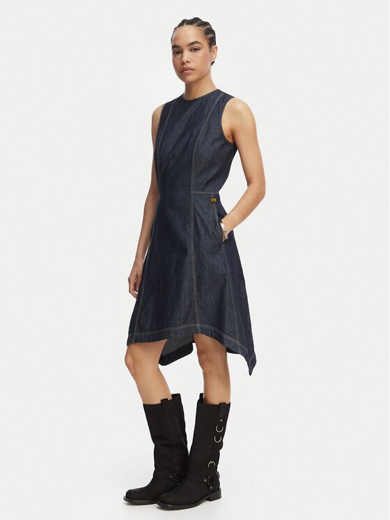 G-Star RAW Дънкова рокля D29077-D539 Regular Fit