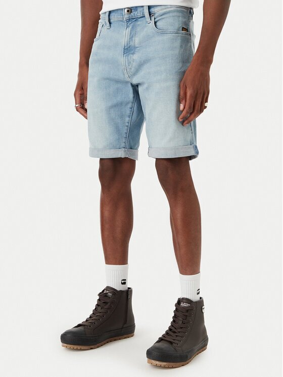 G-Star Raw Дънкови шорти D10481-8968 Светлосин Slim Fit