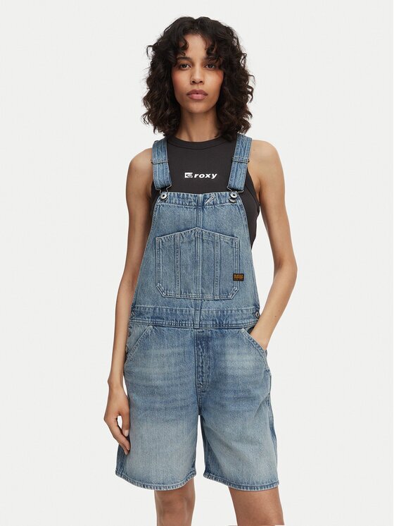 G-Star Raw Гащеризон с презрамки D28887-D788 Син Loose Fit