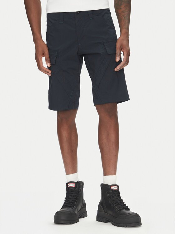 G-Star Raw Шорти от плат 3D Cargo D26222-D308 Тъмносин Regular Fit