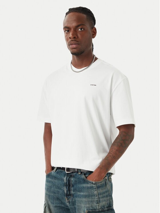 G-Star Raw Тишърт Back D28884-E385 Бял Relaxed Fit