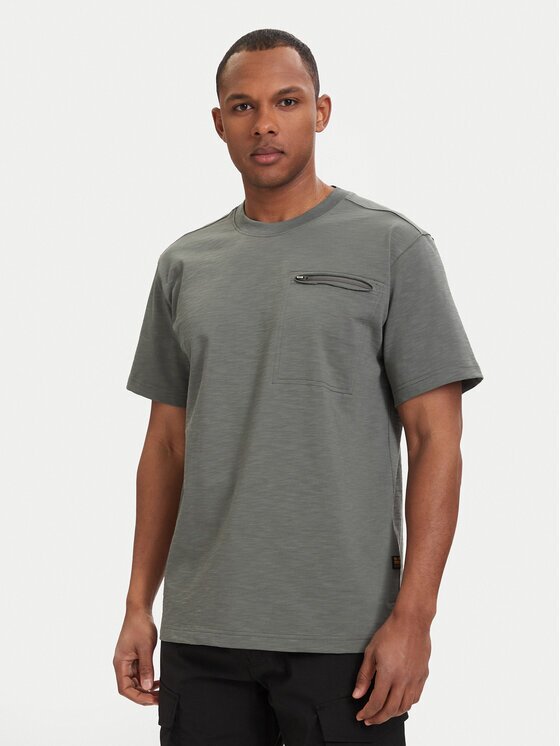G-Star Raw Тишърт Distressed D28891-E512 Тъмнозелен Regular Fit