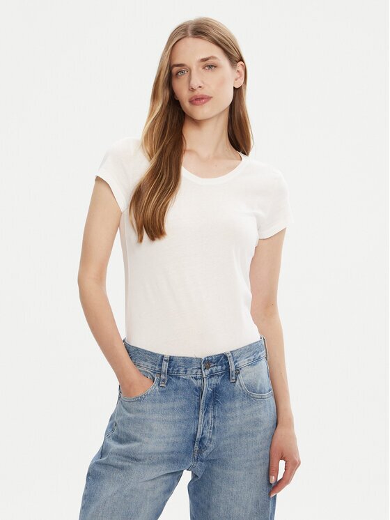 G-Star Raw Тишърт Eyben D24533-4107 Бял Slim Fit