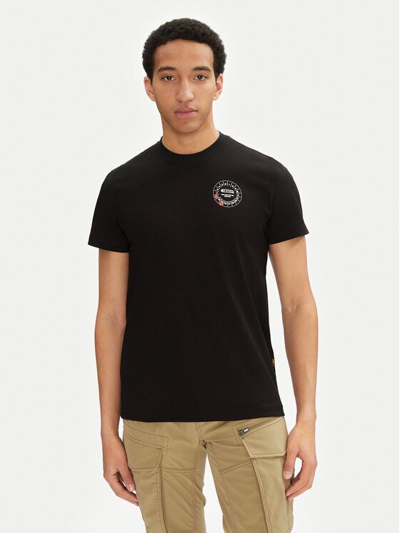 G-Star Raw Тишърт Gauge D25972-C336 6484 Черен Regular Fit