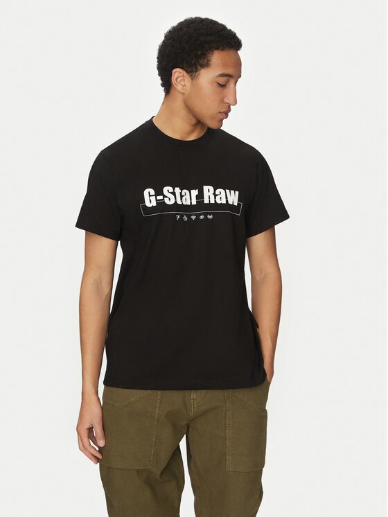 G-Star Raw Тишърт Symbols D25970-C336 Черен Regular Fit