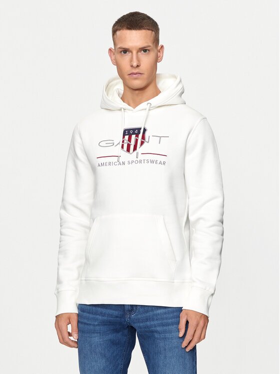 Gant Суитшърт Archive Shield 2047082 Екрю Regular Fit