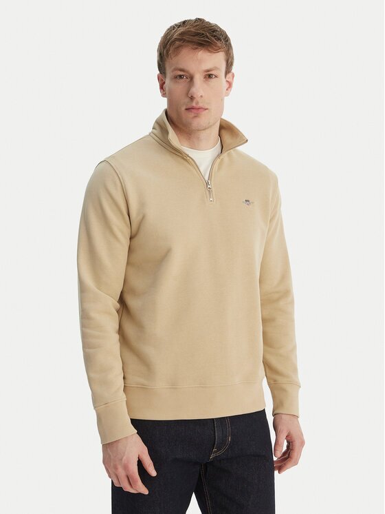 Gant Суитшърт Reg Shield Half Zip Sweat 2008005 Regular Fit