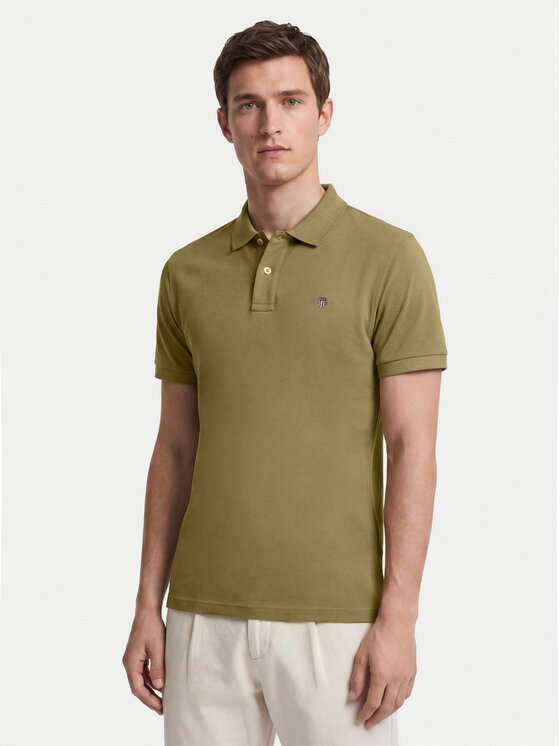 Gant Тениска с яка и копчета Shield 2210 Regular Fit