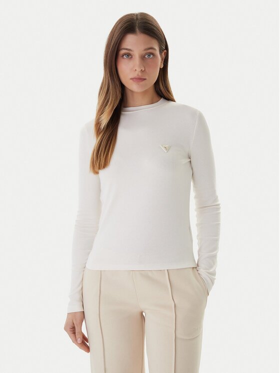 Guess Блуза V6RI00 KD741 Екрю Slim Fit