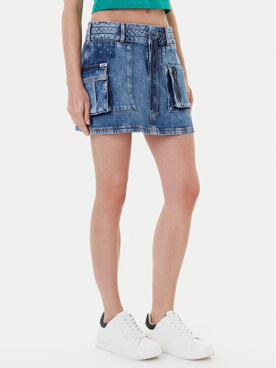 Guess Дънкова пола W5YD0L D5R01 Regular Fit