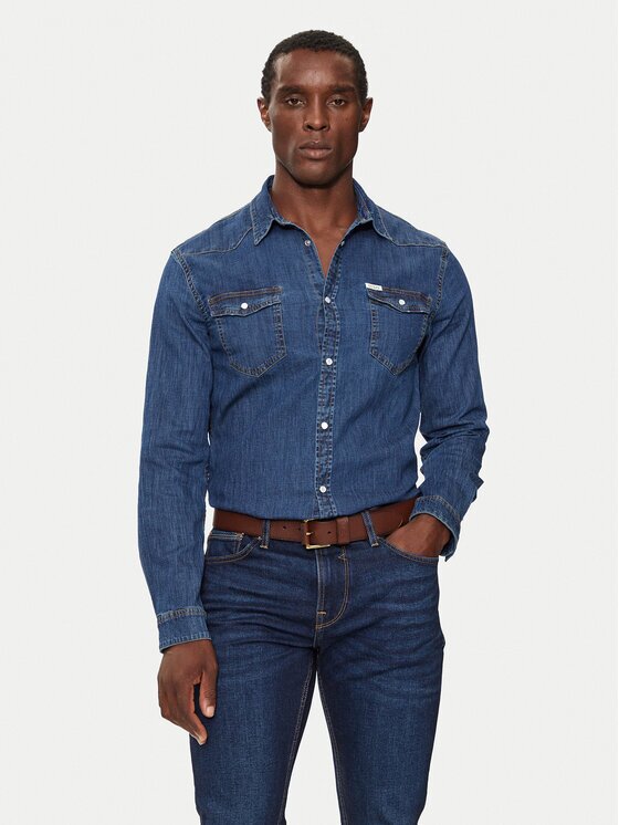 Guess дънкова риза M4YH02 D3PF6 Classic Fit