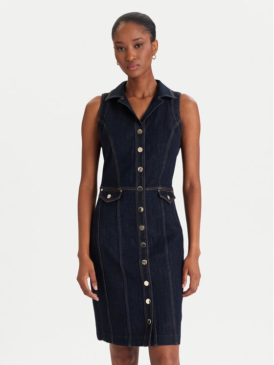 Guess Дънкова рокля W5YK24 D5PW1 Regular Fit