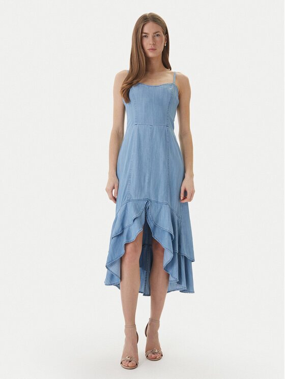 Guess Дънкова рокля W6GK89 D0908 Slim Fit