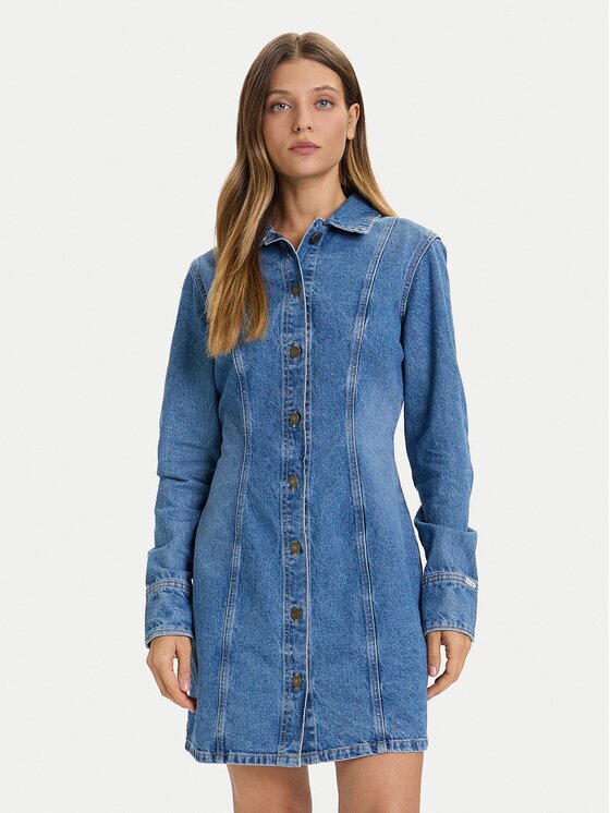 Guess Jeans Дънкова рокля W5BK48 D5M48 Slim Fit